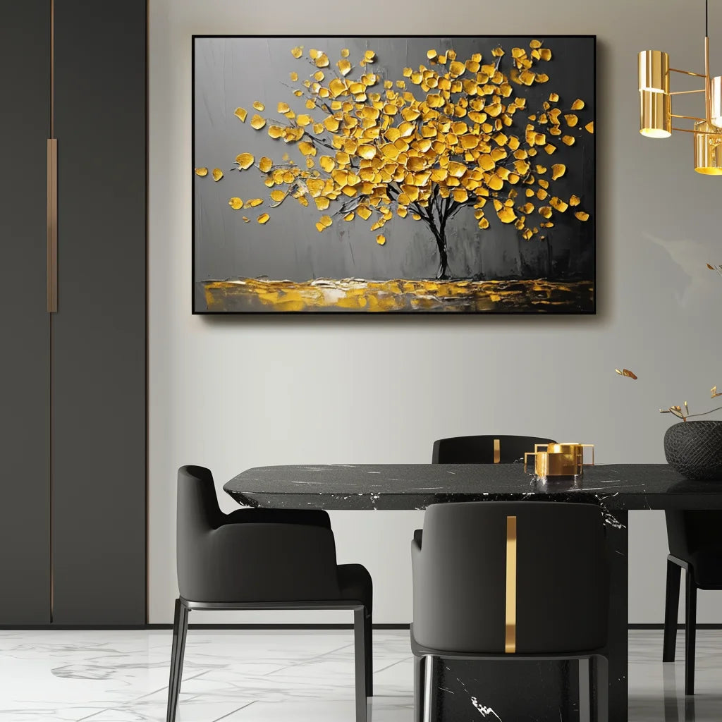 Multicolor Silence-Modern Hand-Painted Tree Of Life Abstract Wall Oil Painting - Artwallpainting