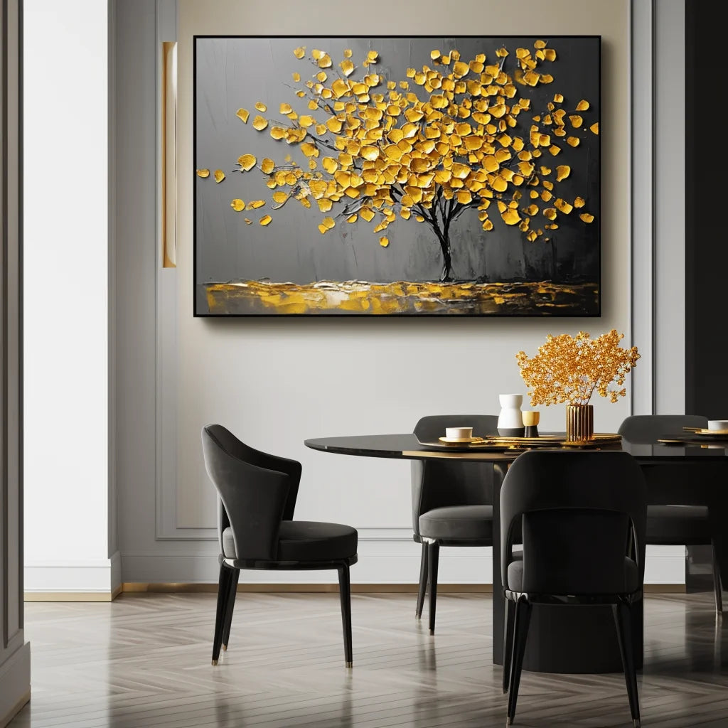 Multicolor Silence-Modern Hand-Painted Tree Of Life Abstract Wall Oil Painting - Artwallpainting