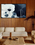 Multicolor Silent Bloom-Modern Minimalist Cold Tone Elegant Flower Wall Art Oil Painting - Artwallpainting
