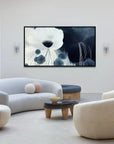 Multicolor Silent Bloom-Modern Minimalist Cold Tone Elegant Flower Wall Art Oil Painting - Artwallpainting