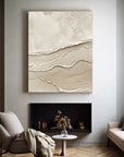Multicolor Silent Dunes - Minimalist Textured Abstract Oil Painting In Neutral Tones - Artwallpainting