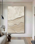 Multicolor Silent Dunes - Minimalist Textured Abstract Oil Painting In Neutral Tones - Artwallpainting