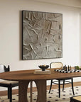 Multicolor Silent Fragments - Minimalist Wabi-Sabi Textured Abstract Oil Painting - Artwallpainting