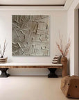Multicolor Silent Fragments - Minimalist Wabi-Sabi Textured Abstract Oil Painting - Artwallpainting