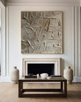 Multicolor Silent Fragments - Minimalist Wabi-Sabi Textured Abstract Oil Painting - Artwallpainting