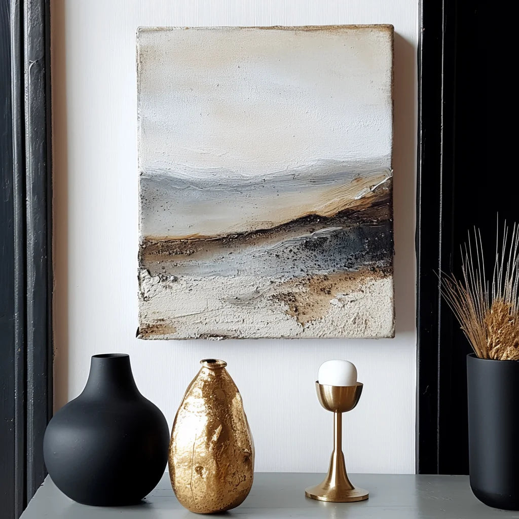 Multicolor Silent Horizon - Abstract Wall Art Of Natural Atmosphere In Indoor Or Bedroom - Artwallpainting