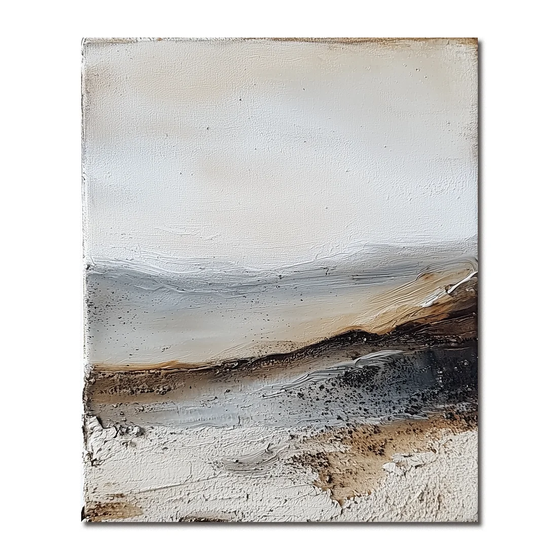 Multicolor Silent Horizon - Abstract Wall Art Of Natural Atmosphere In Indoor Or Bedroom - Artwallpainting
