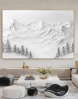 Multicolor Silent Peaks-Texture Sculpture Snow Mountain Wall Art - Artwallpainting