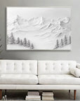 Multicolor Silent Peaks-Texture Sculpture Snow Mountain Wall Art - Artwallpainting