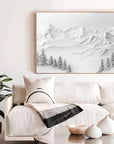 Multicolor Silent Peaks-Texture Sculpture Snow Mountain Wall Art - Artwallpainting
