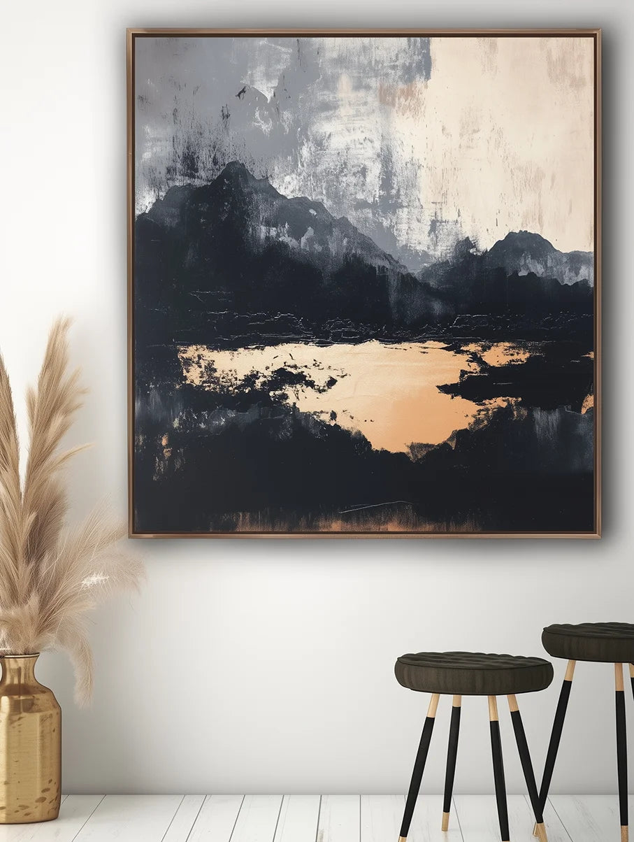 Multicolor Silent Range - Abstract Landscape Oil Painting For Modern Spaces - Artwallpainting