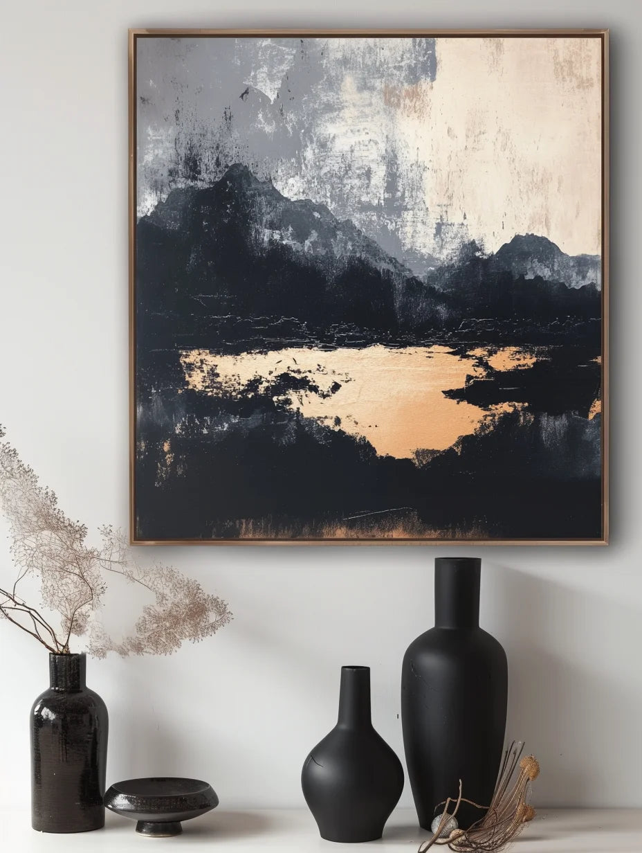 Multicolor Silent Range - Abstract Landscape Oil Painting For Modern Spaces - Artwallpainting