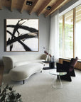 Multicolor Simplicity In Lines-Minimalist Abstract Brushwork Dance Texture Wall Art - Artwallpainting