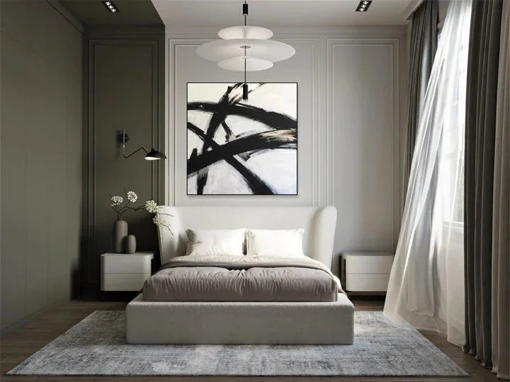 Multicolor Simplicity In Lines-Minimalist Abstract Brushwork Dance Texture Wall Art - Artwallpainting