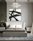 Multicolor Simplicity In Lines-Minimalist Abstract Brushwork Dance Texture Wall Art - Artwallpainting