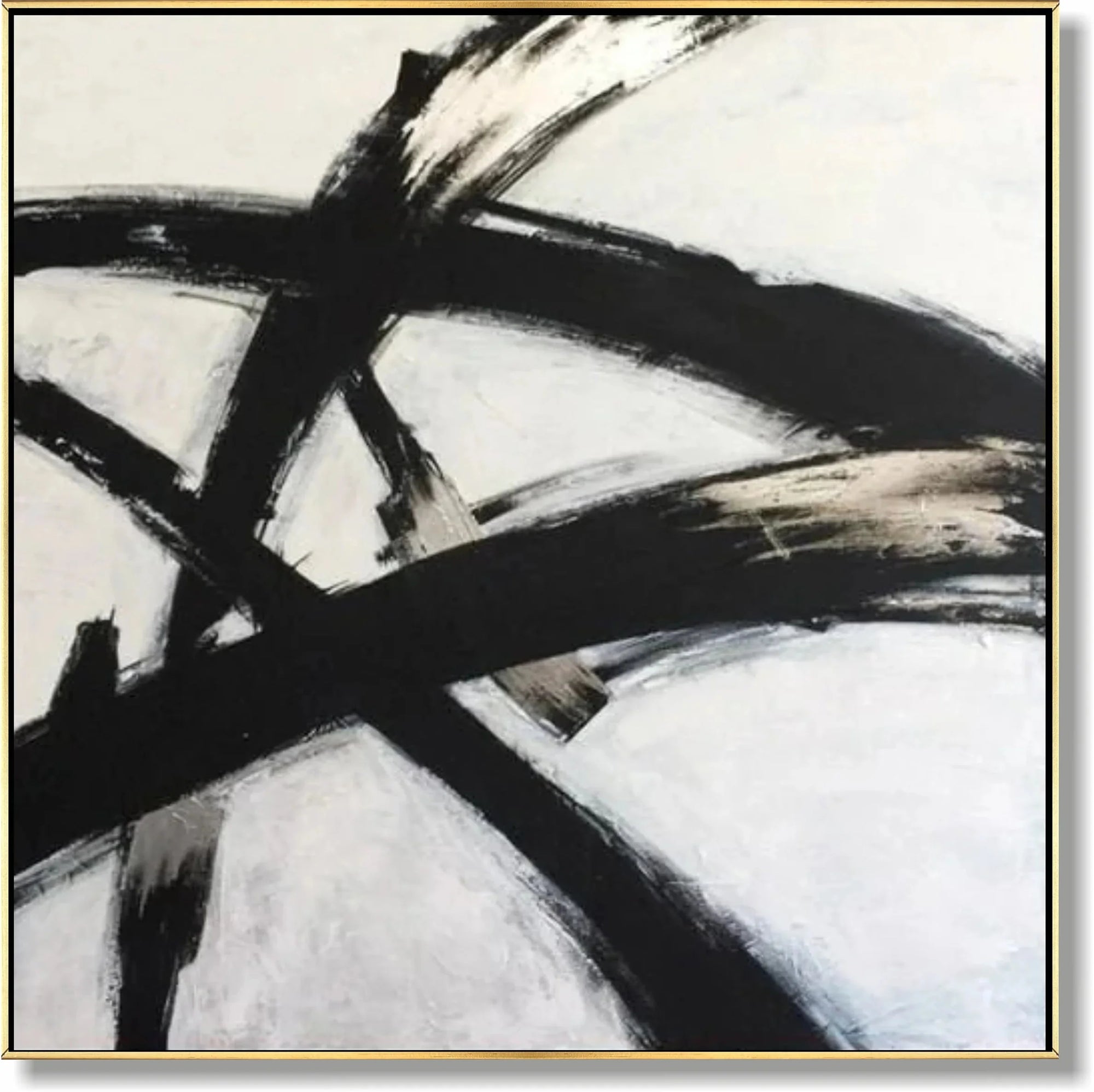Multicolor Simplicity In Lines-Minimalist Abstract Brushwork Dance Texture Wall Art - Artwallpainting