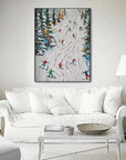 Multicolor Ski Sport Texture Wall Art Personalized Gift - Artwallpainting