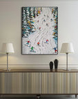 Multicolor Ski Sport Texture Wall Art Personalized Gift - Artwallpainting