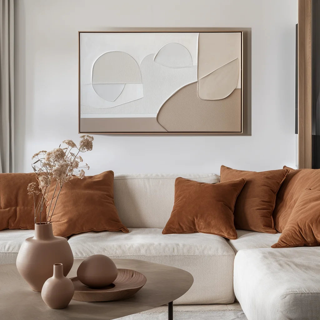 Multicolor Soft Contours Minimalist Art - Artwallpainting