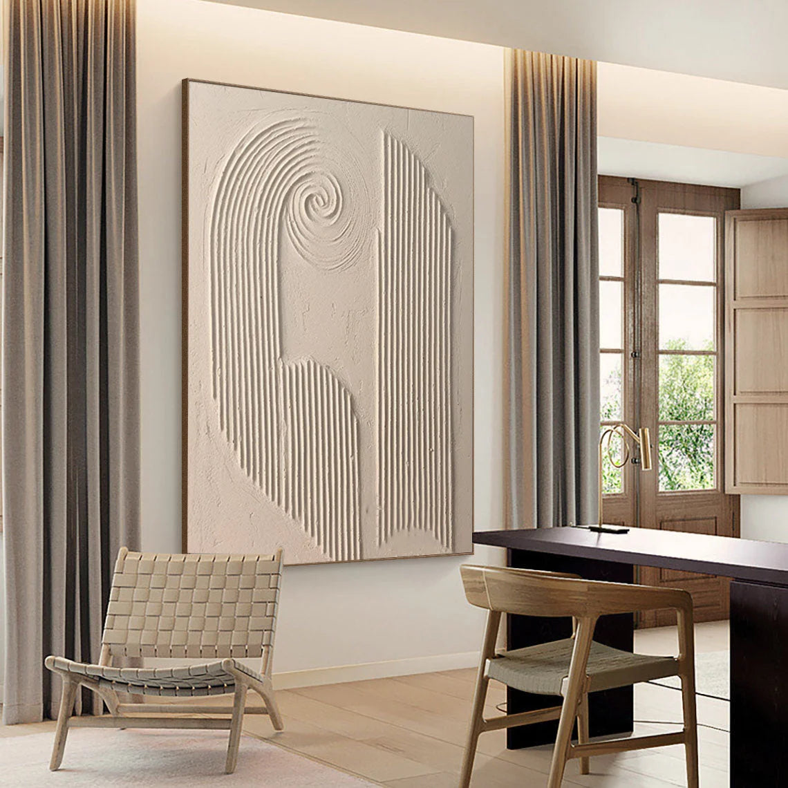 Multicolor Spiral Harmony Textured Art - Artwallpainting