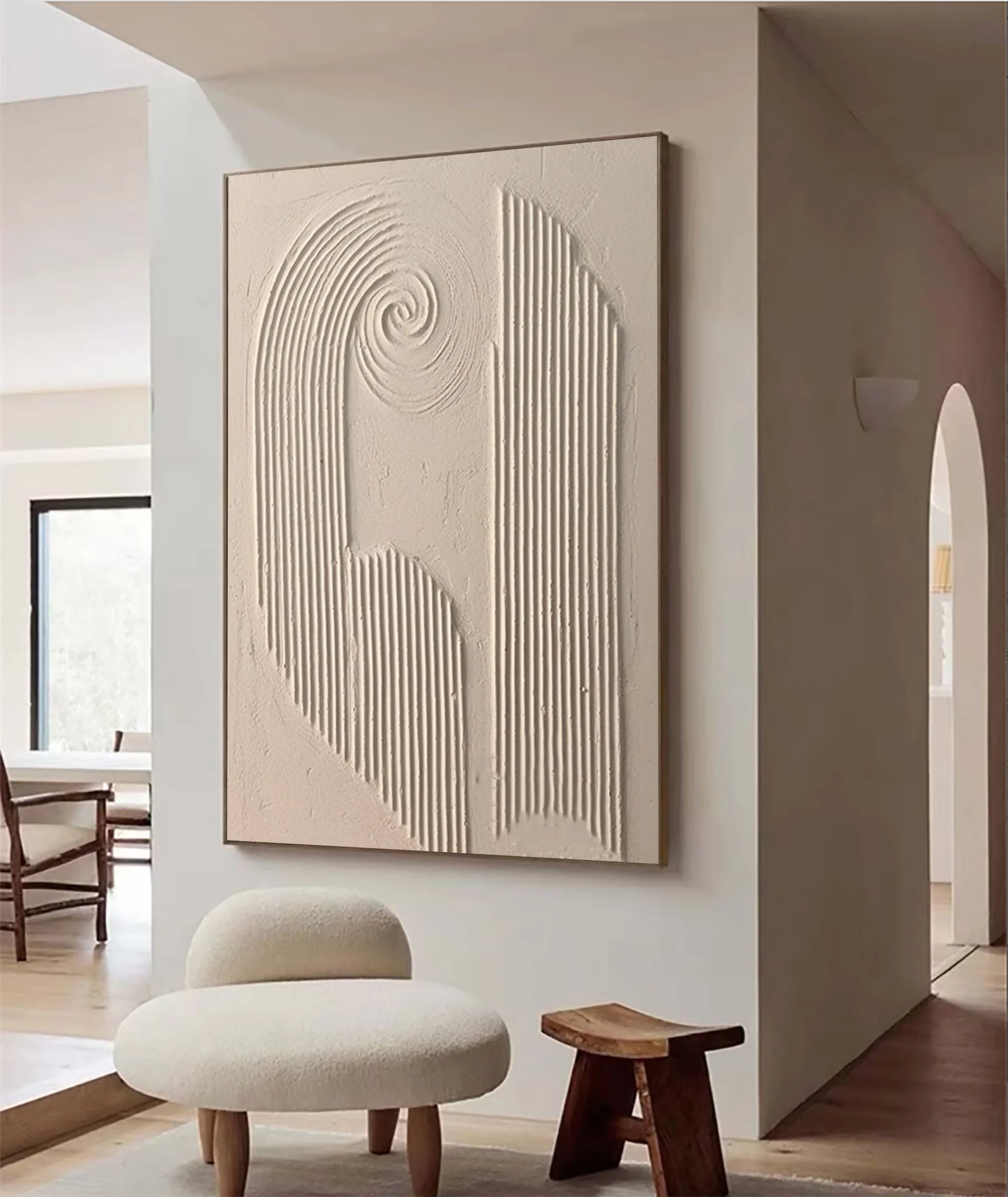 Multicolor Spiral Harmony Textured Art - Artwallpainting