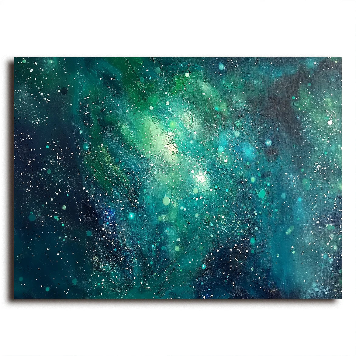 Multicolor Stellar Dreams - Hand-Painted Deep Sea Starry Sky Abstract Oil Painting Wall Art - Artwallpainting