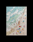 Multicolor Sunny Beach Day-Hand-Painted Abstract Wall Art Depicting A Summer Beach Scene - Artwallpainting