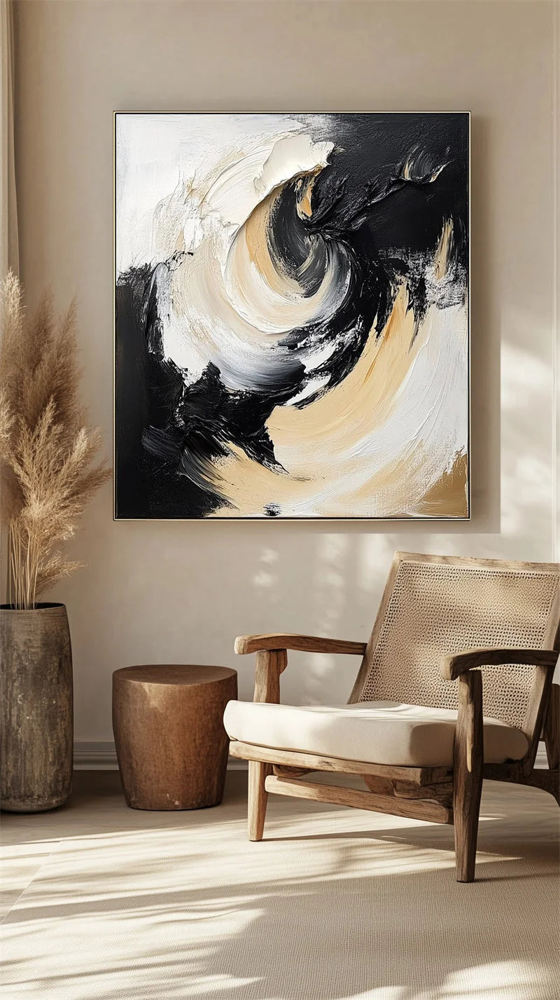 Multicolor Swirl Essence Canvas Painting For Home Decoration - Artwallpainting