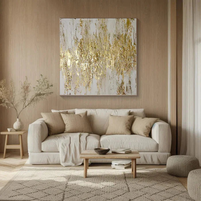 Multicolor Symphony - Hand-Painted Textured Abstract Oil Painting - Artwallpainting
