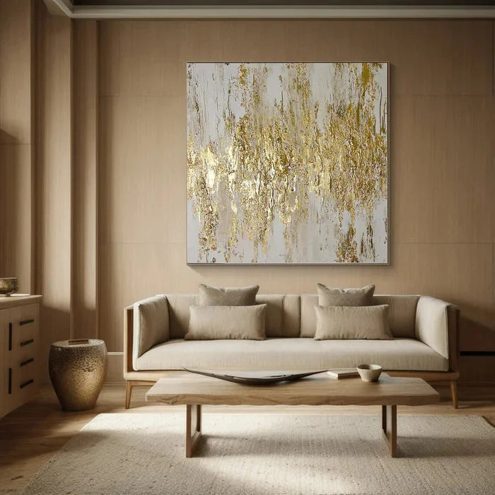 Multicolor Symphony - Hand-Painted Textured Abstract Oil Painting - Artwallpainting