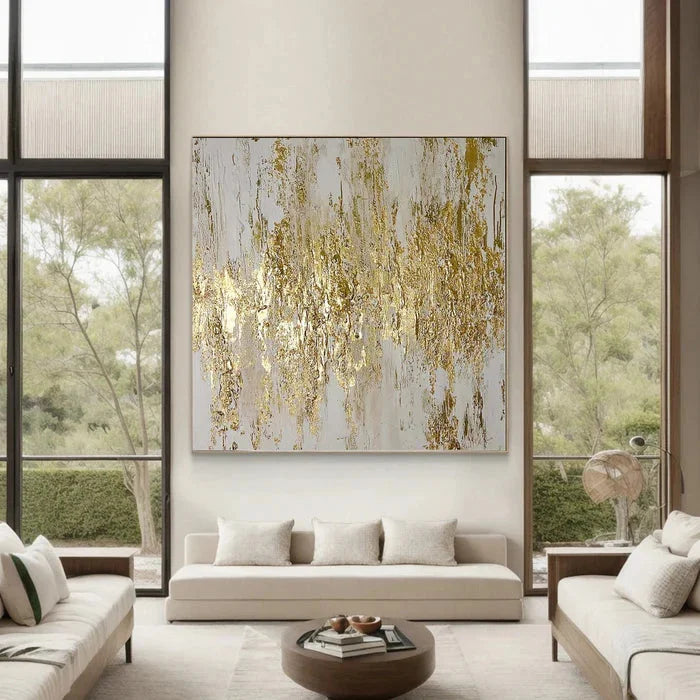 Multicolor Symphony - Hand-Painted Textured Abstract Oil Painting - Artwallpainting