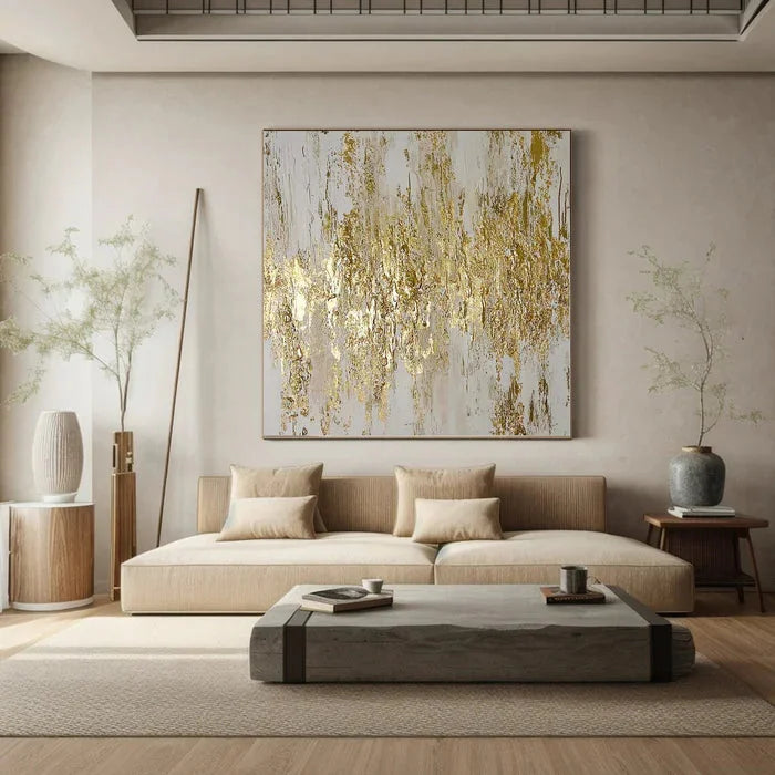 Multicolor Symphony - Hand-Painted Textured Abstract Oil Painting - Artwallpainting