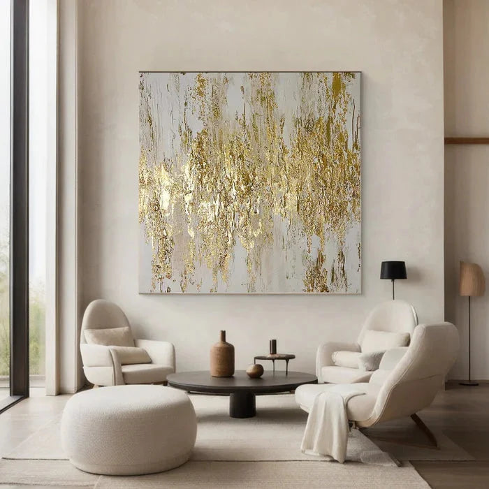 Multicolor Symphony - Hand-Painted Textured Abstract Oil Painting - Artwallpainting