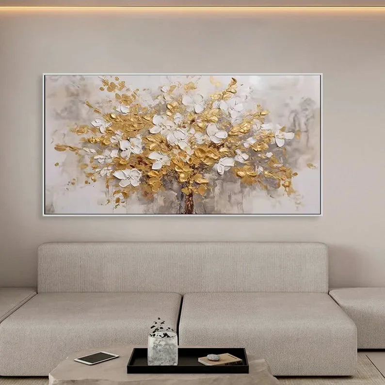 Multicolor Symphony Tree Canvas Painting For Home Decoration - Artwallpainting