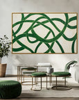 Multicolor Tangled Rhythm - Abstract Oil Painting For Textured Modern Wall Art - Artwallpainting