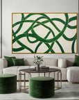 Multicolor Tangled Rhythm - Abstract Oil Painting For Textured Modern Wall Art - Artwallpainting