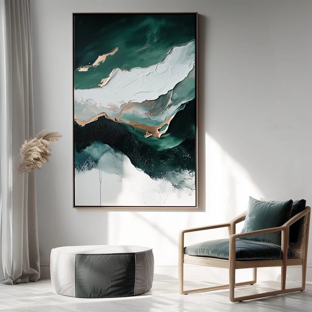 Multicolor Teal And Fluid Art - Abstract Water Waves - Artwallpainting
