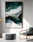 Multicolor Teal And Fluid Art - Abstract Water Waves - Artwallpainting
