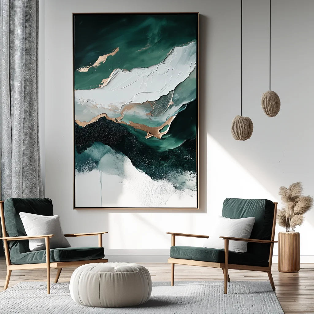 Multicolor Teal And Fluid Art - Abstract Water Waves - Artwallpainting