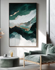 Multicolor Teal And Fluid Art - Abstract Water Waves - Artwallpainting