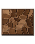 Multicolor Terra Mosaic-Three-Dimensional Wall Art Featuring Abstract Organic Blocks In Earthy Brown - Artwallpainting