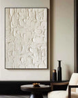 Multicolor Textured Abstract Canvas Art With Sculptural Patterns - Artwallpainting