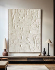 Multicolor Textured Abstract Canvas Art With Sculptural Patterns - Artwallpainting
