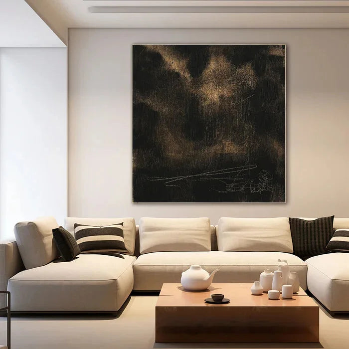 Multicolor Textured Abstract Oil Painting - Modern Minimalist Wall Art - Artwallpainting