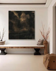 Multicolor Textured Abstract Oil Painting - Modern Minimalist Wall Art - Artwallpainting