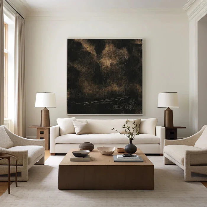 Multicolor Textured Abstract Oil Painting - Modern Minimalist Wall Art - Artwallpainting