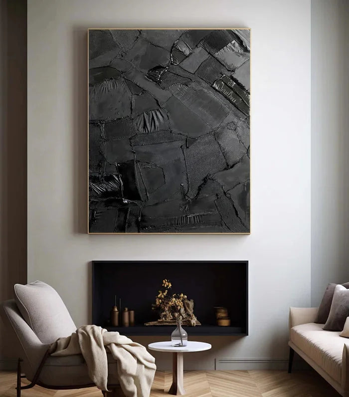 Multicolor Textured Abstract Oil Painting - Modern Minimalist Wall Art - Artwallpainting