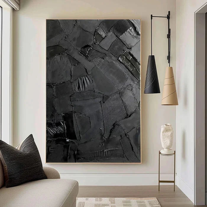 Multicolor Textured Abstract Oil Painting - Modern Minimalist Wall Art - Artwallpainting