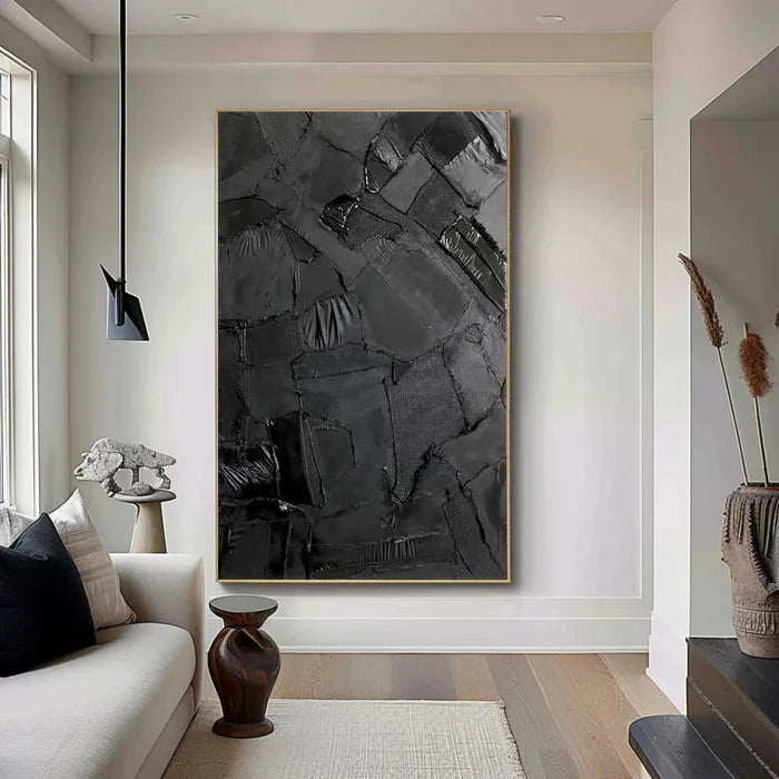 Multicolor Textured Abstract Oil Painting - Modern Minimalist Wall Art - Artwallpainting