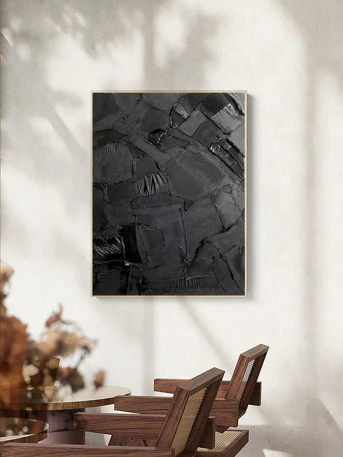 Multicolor Textured Abstract Oil Painting - Modern Minimalist Wall Art - Artwallpainting